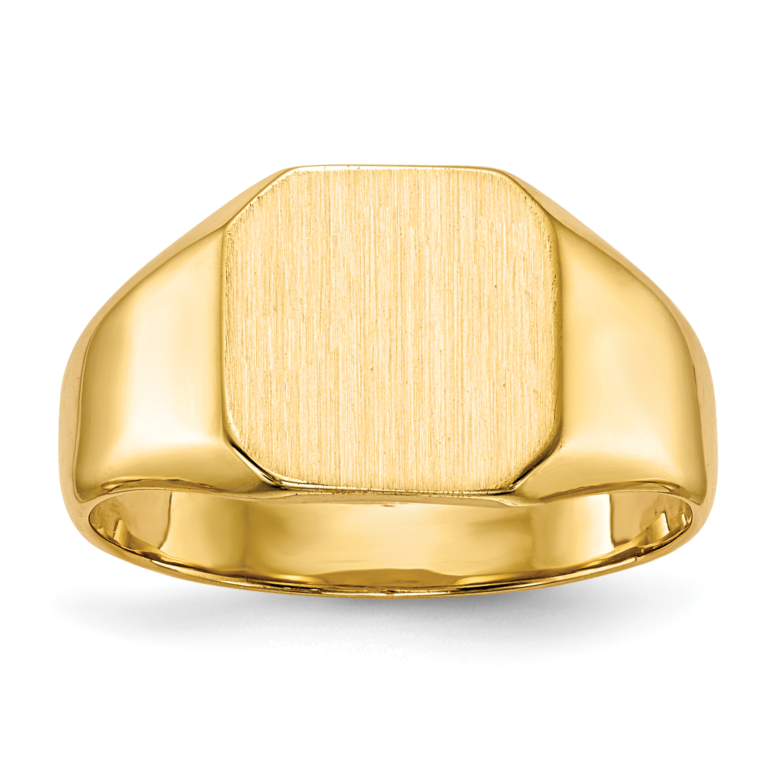 14k 9.5x9.5mm Closed Back Signet Ring (RS330)