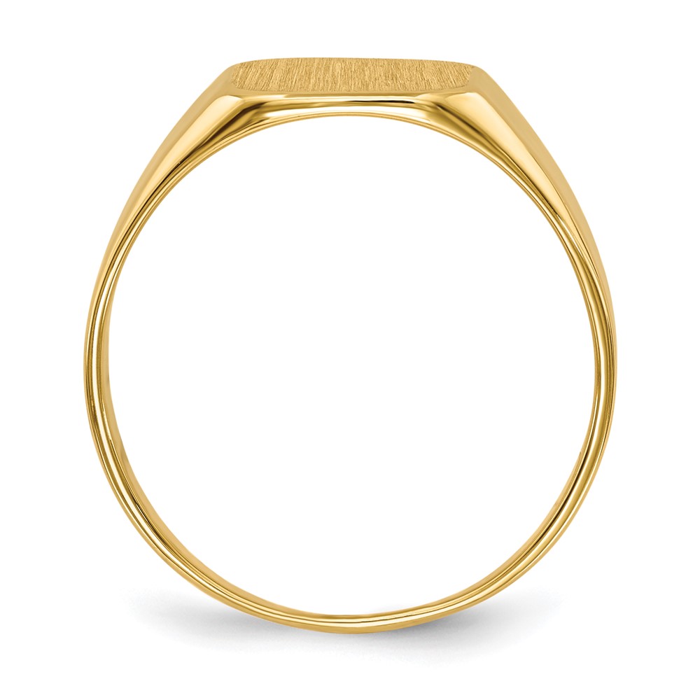 14k 11.0x11.0mm Closed Back Mens Signet Ring (RS331)