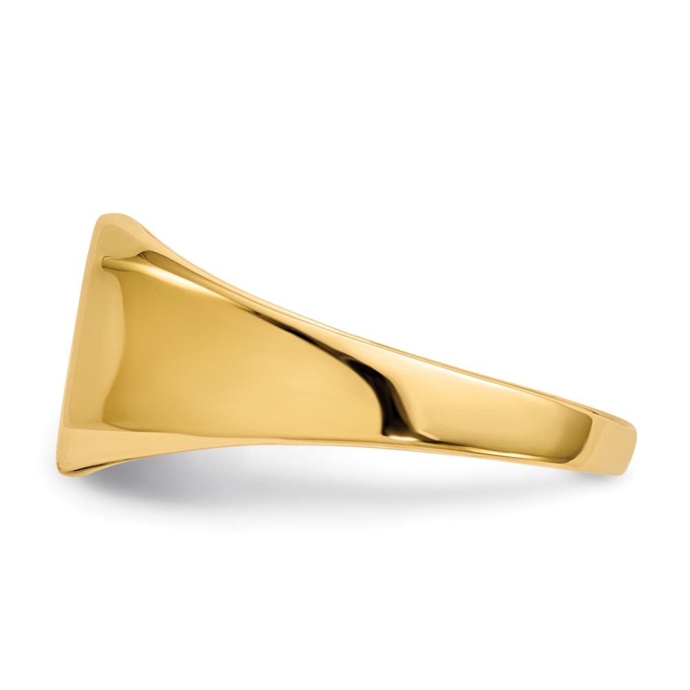 14k 11.0x11.0mm Closed Back Mens Signet Ring (RS331)