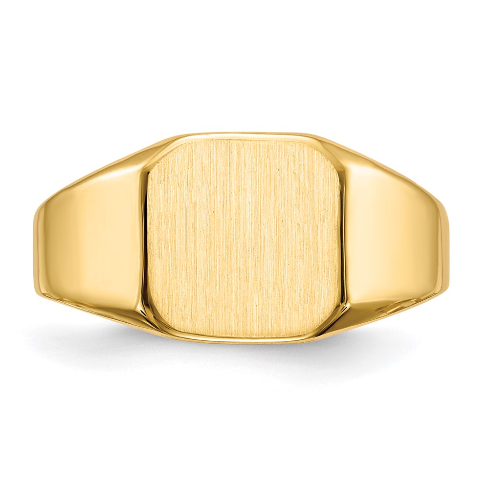 14k 11.0x11.0mm Closed Back Mens Signet Ring (RS331)