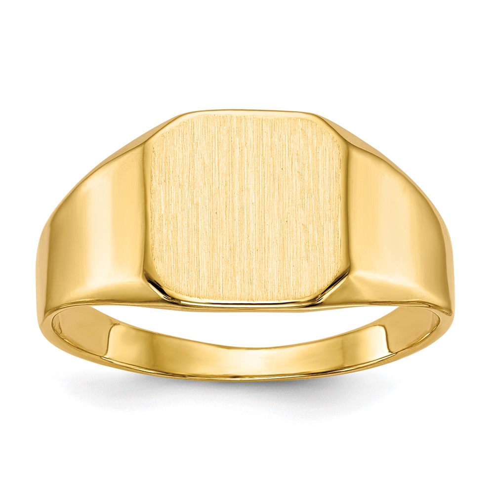14k 11.0x11.0mm Closed Back Mens Signet Ring (RS331)