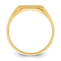 14K Yellow Gold 13.0x 12.0mm Octagon Closed Back Mens Signet Ring view 2