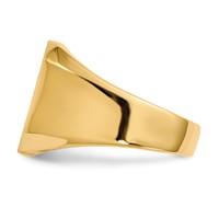 14K Yellow Gold 13.0x 15.5mm Octagon Closed Back Mens Signet Ring view 3
