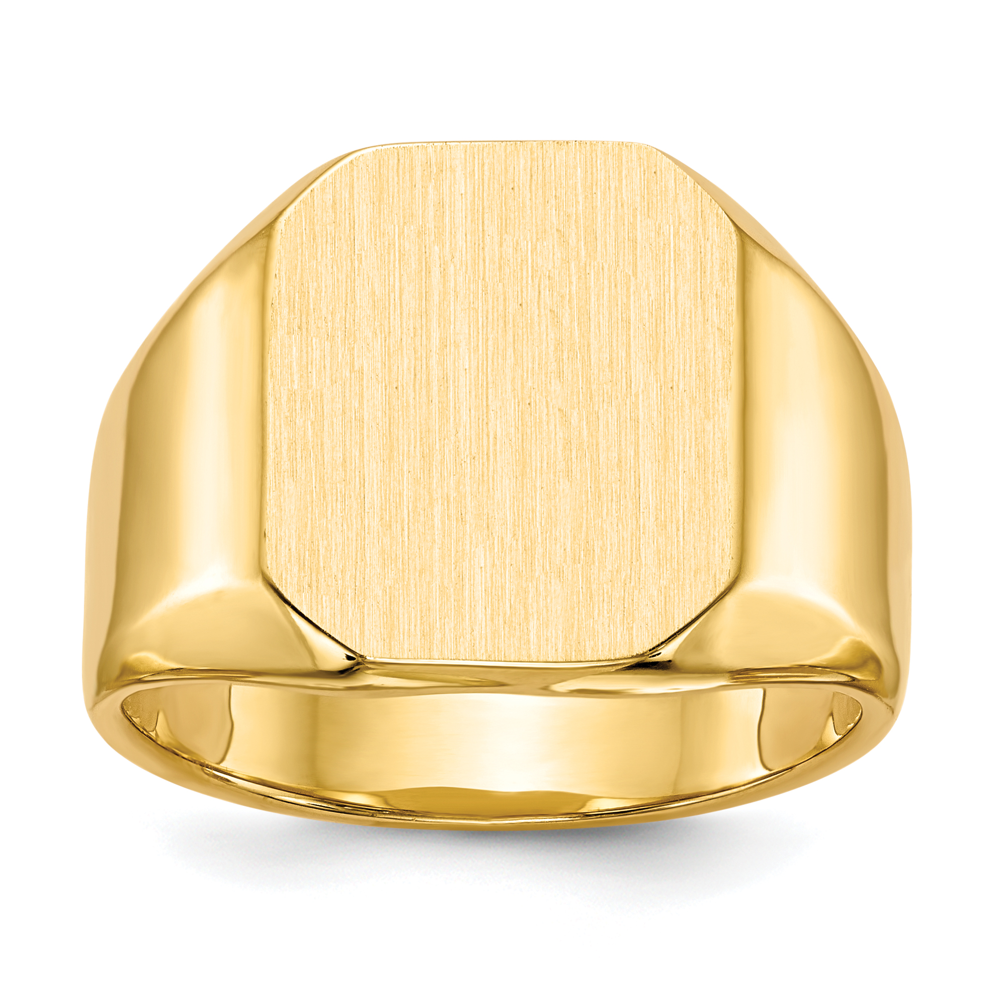 14k 13.0x15.5mm Closed Back Mens Signet Ring (RS333)