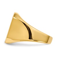 14K Yellow Gold 15.0x 17.0mm Octagon Closed Back Mens Signet Ring view 3