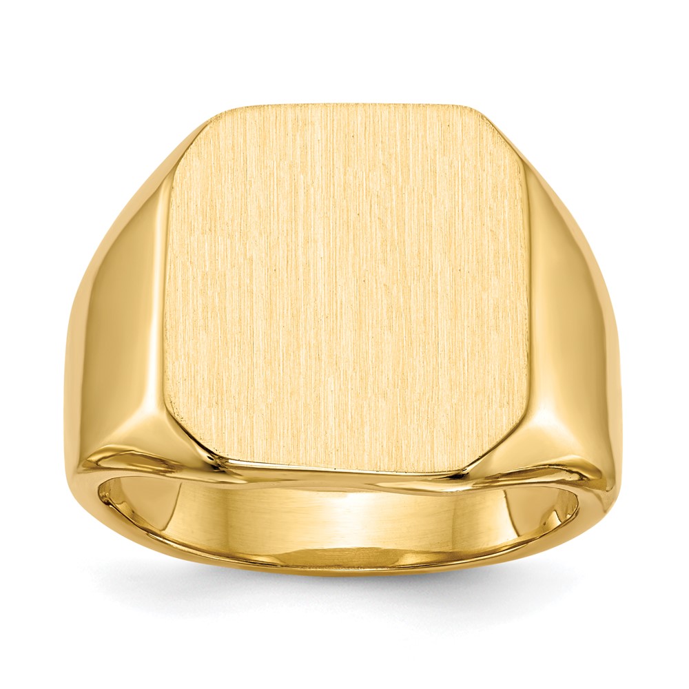 14k 17.0×15.0mm Closed Back Men’s Signet Ring