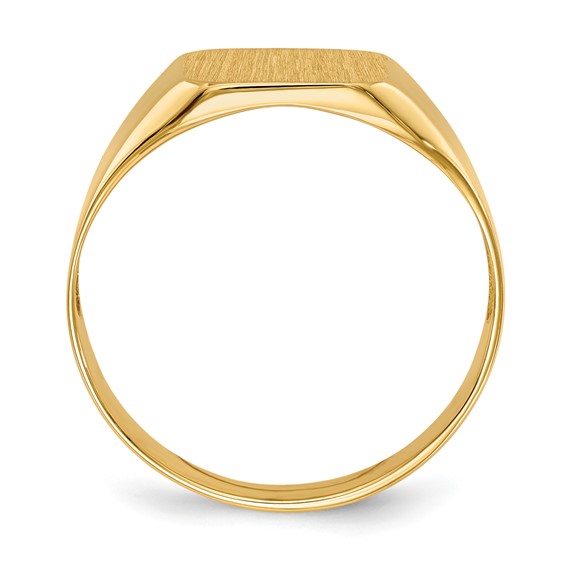 Gold Polished Octagonal Open Back Signet Ring