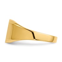 14K Yellow Gold 11.0x 11.0mm Octagon Open Back Mens Signet Ring view 3