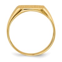 10K Yellow Gold 13.0x12.5mm Square Open Back Mens Signet Ring view 2