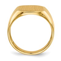14K 13.0x15.5mm Octagon Open Back Mens Signet Ring view 2