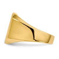 14K 13.0x15.5mm Octagon Open Back Mens Signet Ring view 3