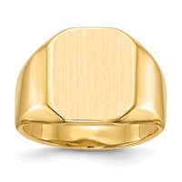 14K 13.0x15.5mm Octagon Open Back Mens Signet Ring view 1