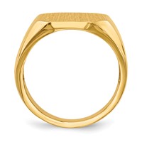 14K Yellow Gold 15.0x 17.0mm Octagon Open Back Mens Signet Ring view 2