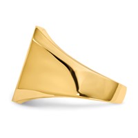 14K Yellow Gold 15.0x 17.0mm Octagon Open Back Mens Signet Ring view 3