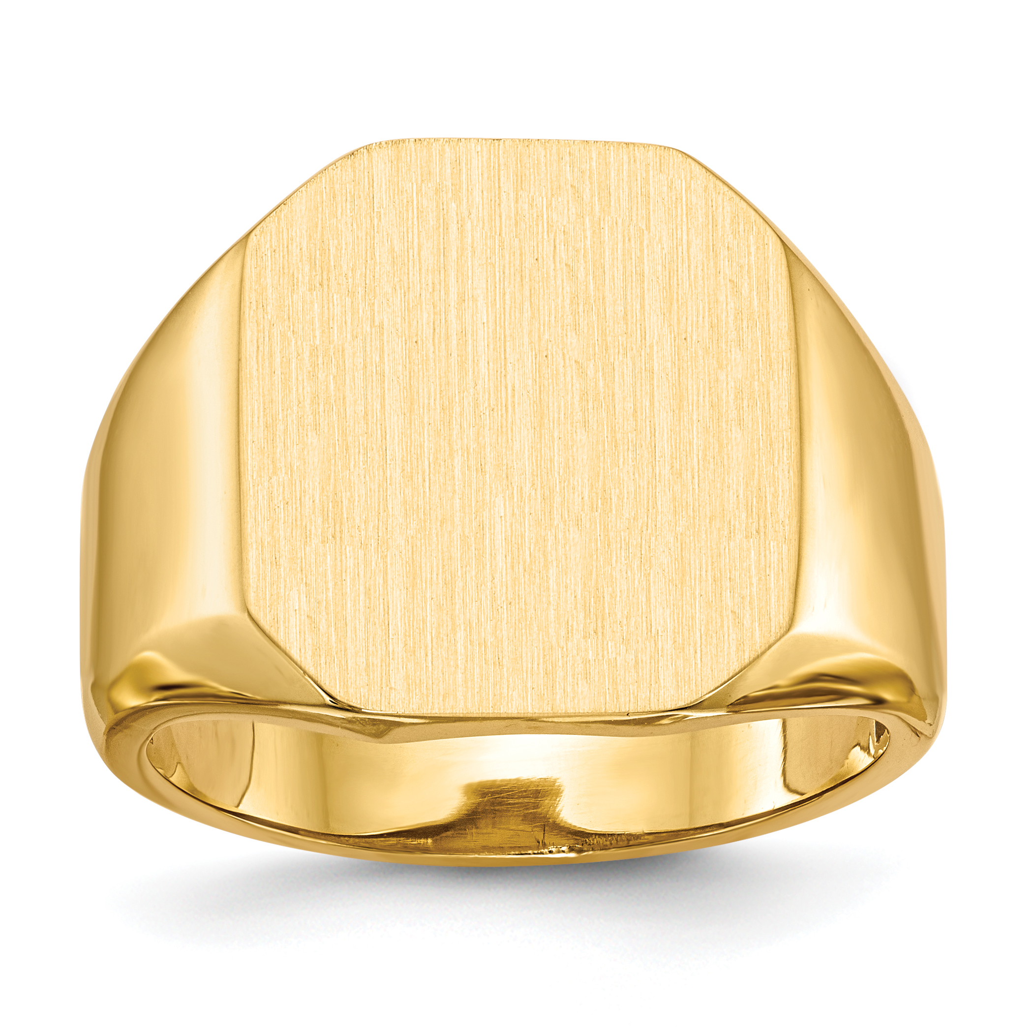 14k 15.0x17.0mm Open Back Mens Signet Ring (RS338)