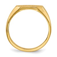 14K Yellow Gold 12.5x11.0mm Octagon Open Back Signet Ring view 2