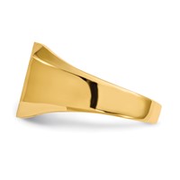 14K Yellow Gold 12.5x11.0mm Octagon Open Back Signet Ring view 3