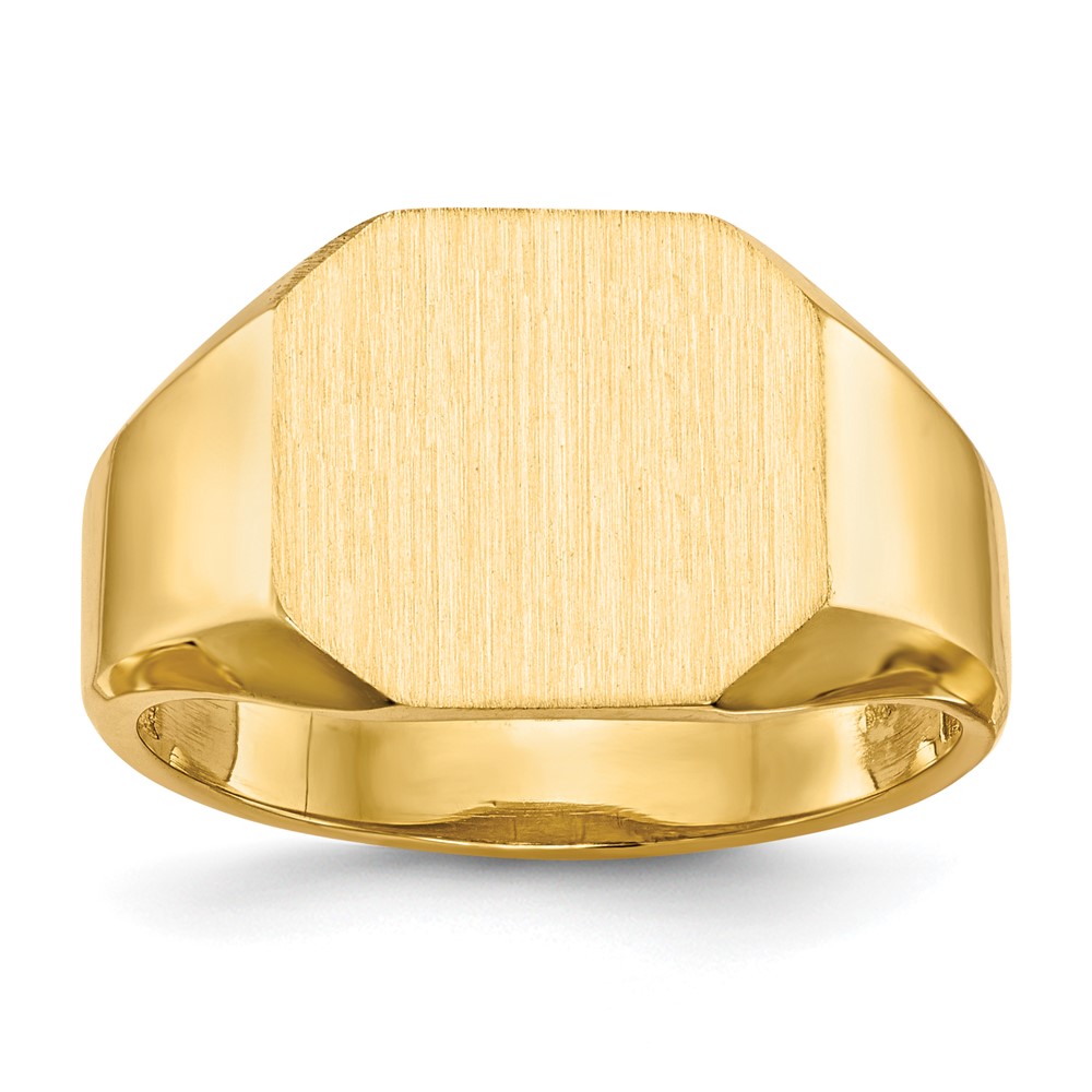 14k 12.5×11.0mm Open Back Signet Ring