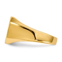 14K Yellow Gold 12.5x 11.0mm Octagon Closed Back Signet Ring view 3