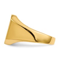 14K Yellow Gold 13.0x 14.0mm Octagon Closed Back Mens Signet Ring view 3