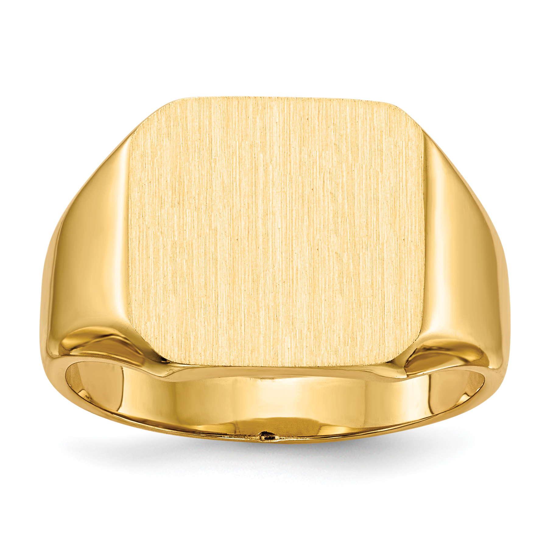 14k 13.0mm x14.0mm Closed Back Mens Signet Ring (RS341)