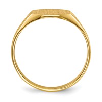 14K Yellow Gold 8.5x7.0mm Octagon Closed Back Signet Ring view 2