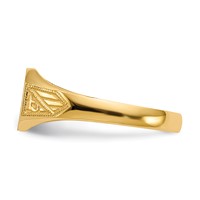 14K Yellow Gold 8.5x7.0mm Octagon Closed Back Signet Ring view 3