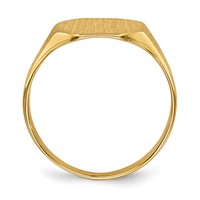 14K Yellow Gold 11.0x 9.0mm Octagon Closed Back Signet Ring view 2