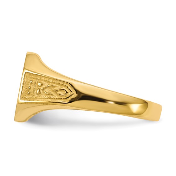 14k 11.0x9.0mm Octagon Closed Back Signet Ring