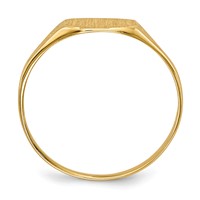 14K Yellow Gold 8.5x 7.0mm Octagon Open Back Signet Ring view 2