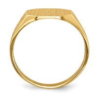 14K Yellow Gold 11.0x 9.0mm Octagon Open Back Signet Ring view 2