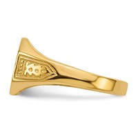 14K Yellow Gold 11.0x 9.0mm Octagon Open Back Signet Ring view 3
