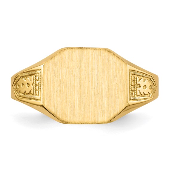 Polished Gold Fancy Signet Rings
