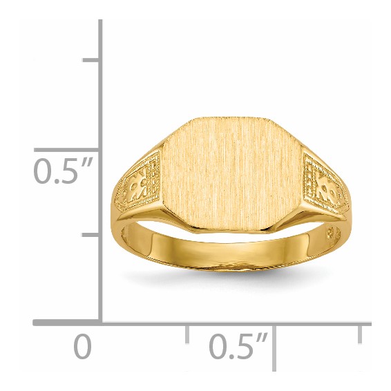 Polished Gold Fancy Signet Rings