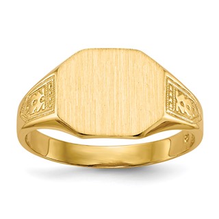 Polished Gold Fancy Signet Rings