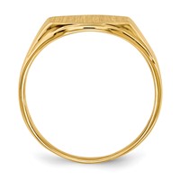 14K Yellow Gold 11.5x8.5mm Hexagon Open Back Signet Ring view 2