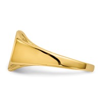 14K Yellow Gold 11.5x8.5mm Hexagon Open Back Signet Ring view 3