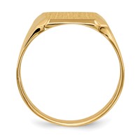 14K Yellow Gold 12.5x 15.0mm Octagon Closed Back Mens Signet Ring view 2