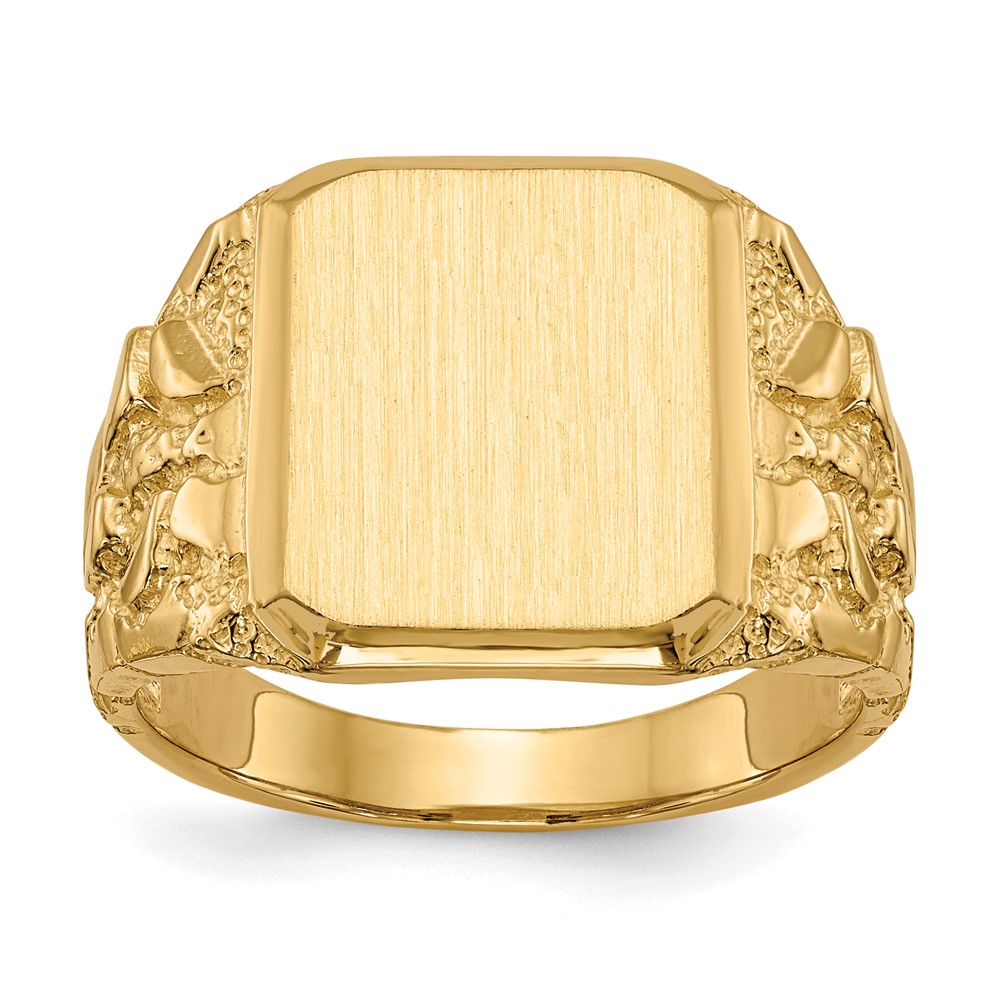 14k 14.0 x 13.0mm Open Back Men’s Signet Ring