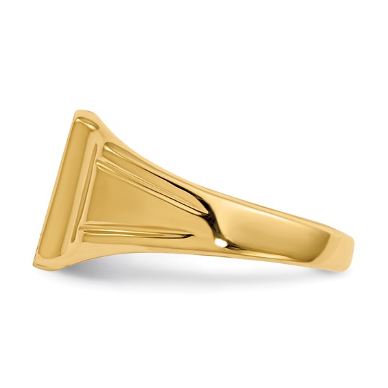14k 7.5x9mmRectangular Closed Back Signet Ring