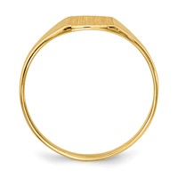 14K Yellow Gold 6.5x 7.0mm Square Closed Back Signet Ring view 2