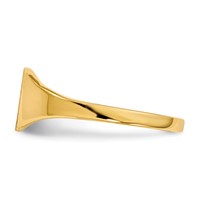 14K Yellow Gold 6.5x 7.0mm Square Closed Back Signet Ring view 3