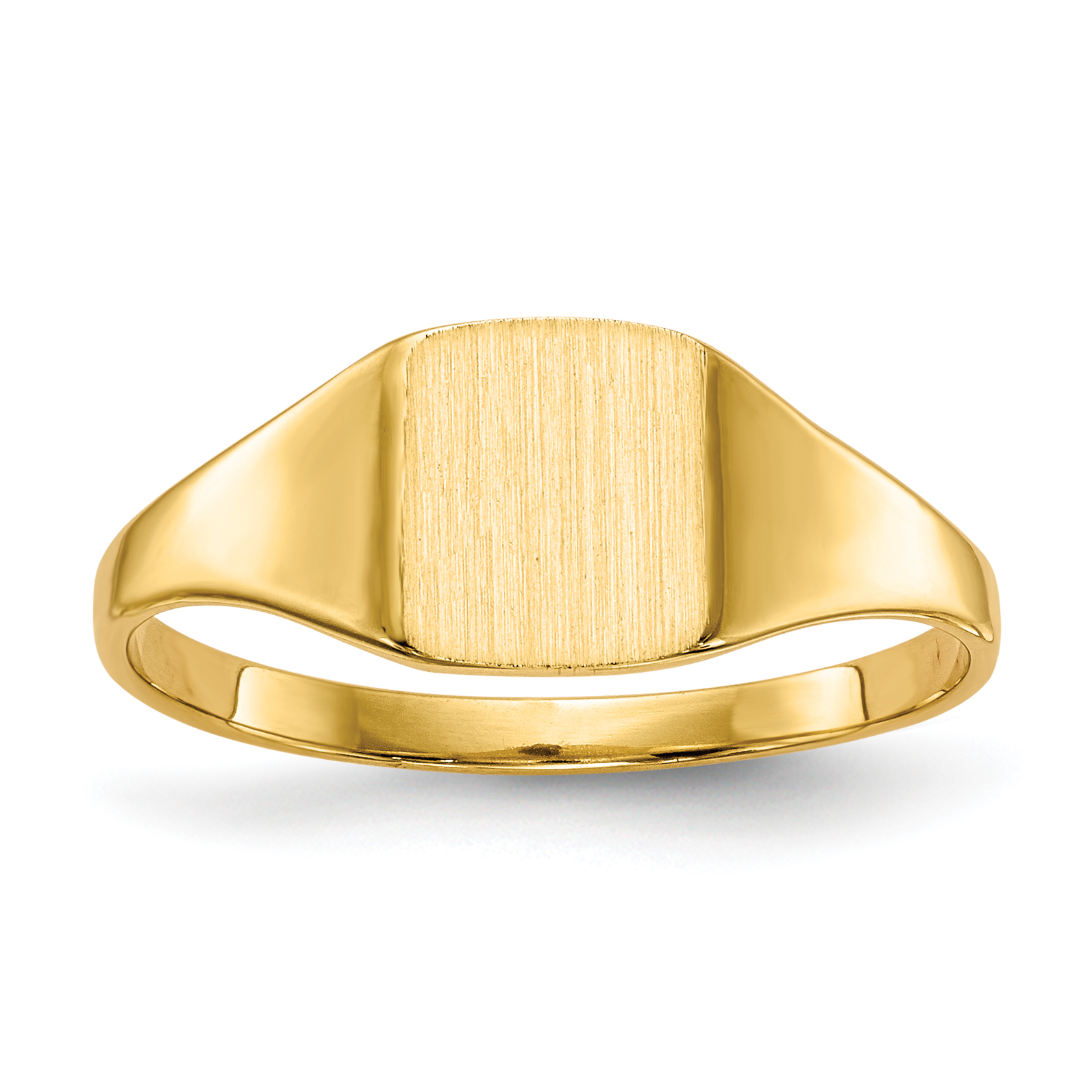 14k 6.5x7.0mm Closed Back Signet Ring (RS356)