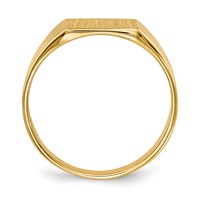 14K Yellow Gold 8.5x 7.0mm Rectangle Closed Back Signet Ring view 2
