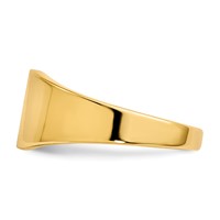 14K Yellow Gold 8.5x 7.0mm Rectangle Closed Back Signet Ring view 3