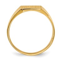 14K Yellow Gold 8.5x 9.0mm Square Closed Back Signet Ring view 2