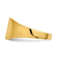 14K Yellow Gold 8.5x 9.0mm Square Closed Back Signet Ring view 3