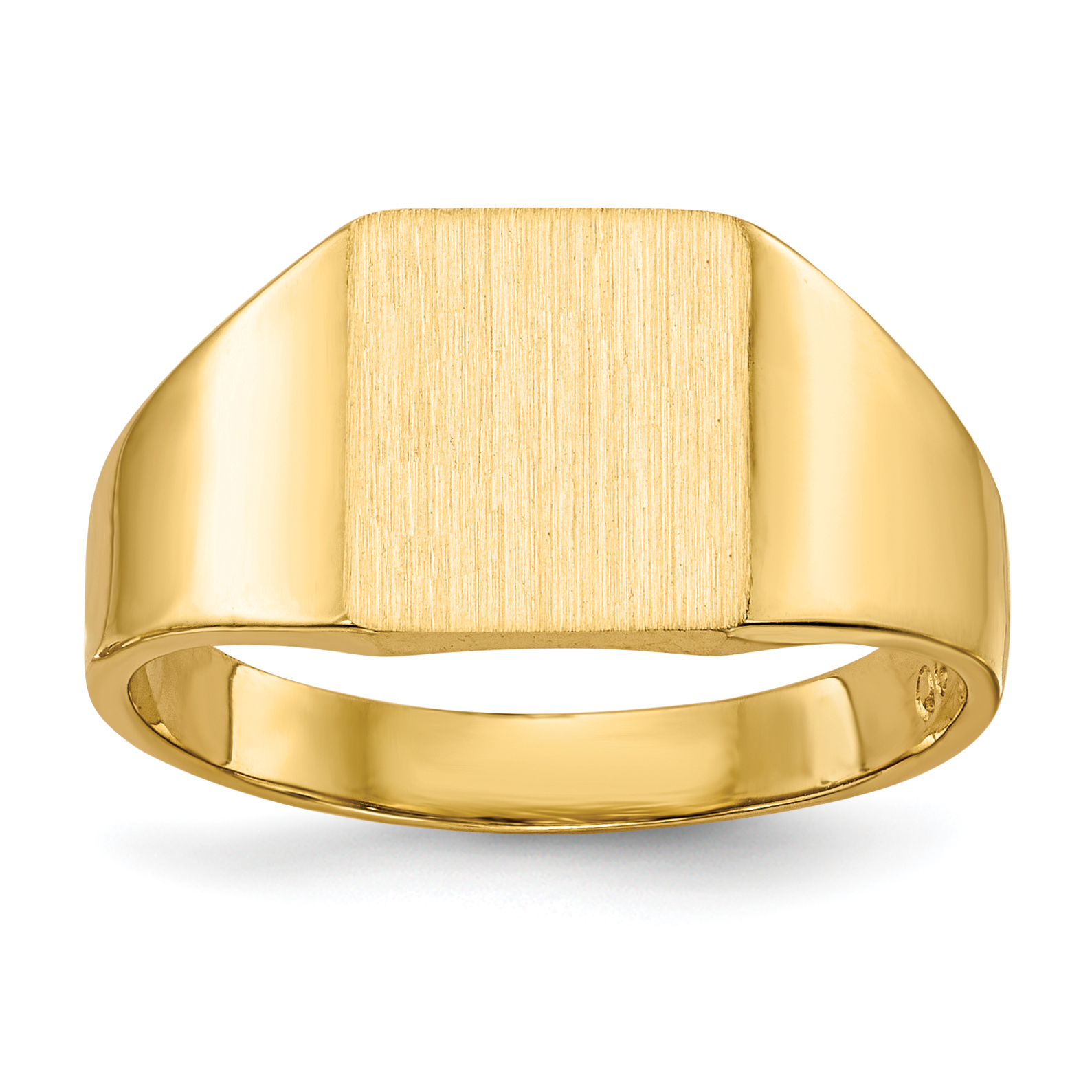 14k 8.5x9.0mm Closed Back Signet Ring (RS358)