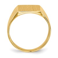 14K 11.0x11.5mm Square Closed Back Signet Ring view 2
