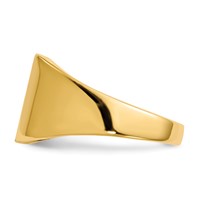 14K 11.0x11.5mm Square Closed Back Signet Ring view 3